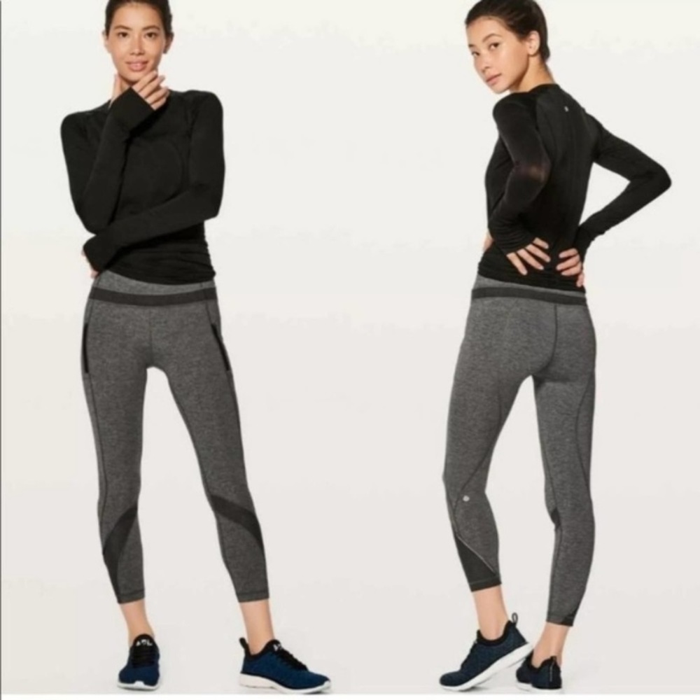lululemon athletica Black and Gray Leggings